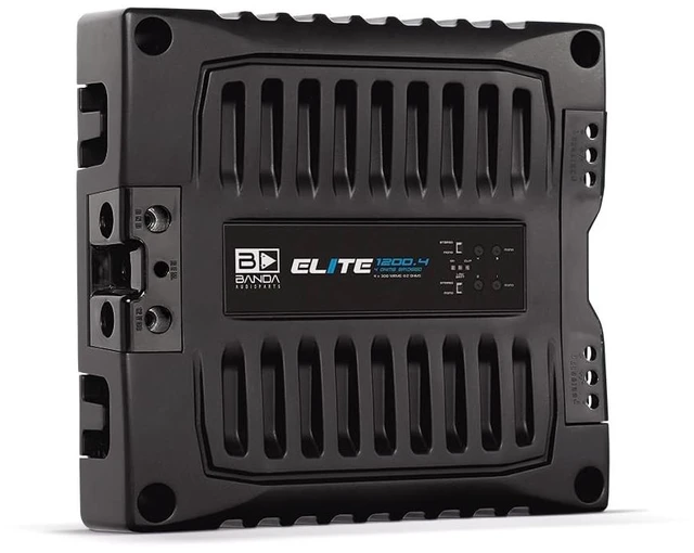 Main image of Banda Audioparts Elite 1200.4 2-Ohm Stable 4 Channel Car Amplifier 4 x 300W RMS @ 12.6V Class D Full Range Amp, Compact High Efficiency 4CH Amplifier for Speakers & Subwoofers AND DRIVERS AND TWEETERS