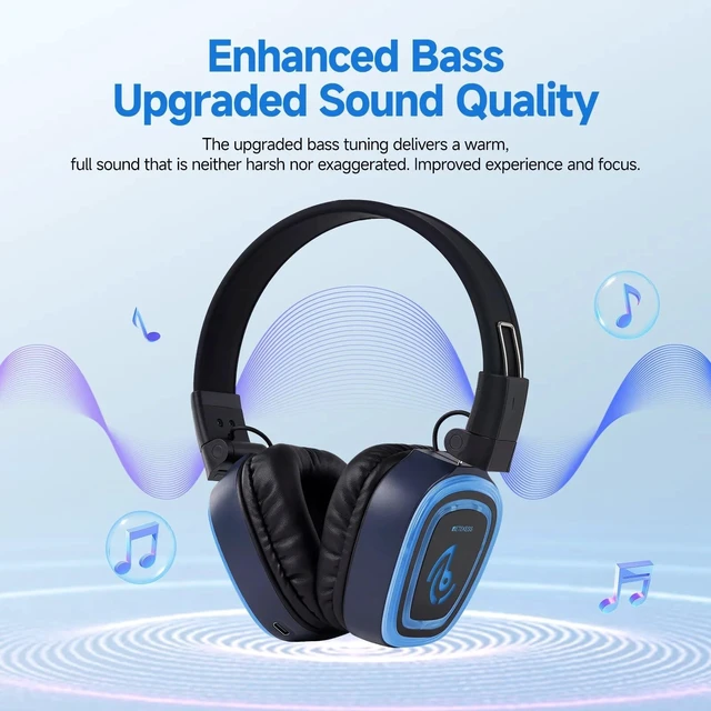 Alt view image 5 of 5 - Retekess TA004S Wireless Silent Disco Headphones, Silent Party Headsets