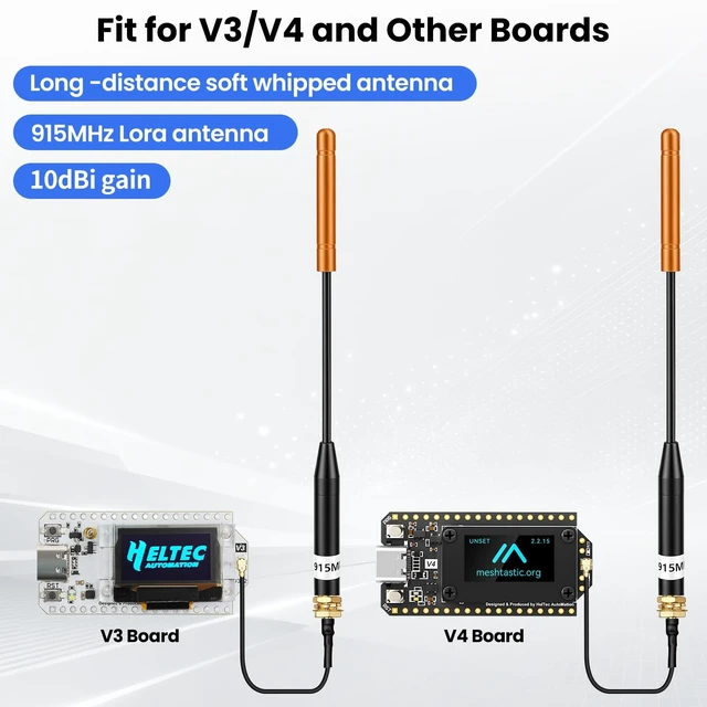 Alt view image 4 of 5 - 915MHz LoRa Antenna, Whip Antenna 20cm, Meshtastic 10dBi Gain, Orange 2Pcs