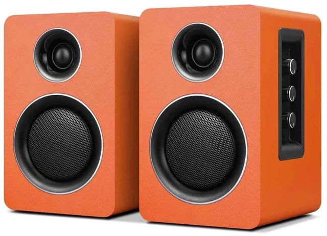 Main image of Computer Speakers, Bluetooth 5.3, USB-C, AUX/RCA, 3.5-Inch Woofer, Orange