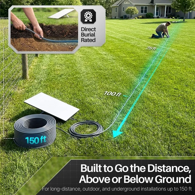 Alt view image 4 of 5 - TNP Starlink Ethernet Cable, Waterproof CAT6 Extension for Gen 3, 32FT