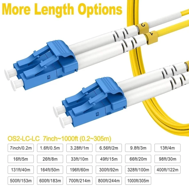 Alt view image 3 of 5 - RamboCables-OS2 LC to LC Single Mode Fiber Patch Cables, 500ft/150m