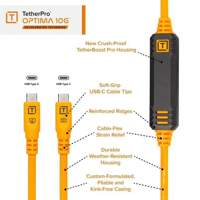 Alt view image 4 of 5 - Tether Tools Starter Tethering Kit w/15' USB-C Cable, TetherGuard Bag