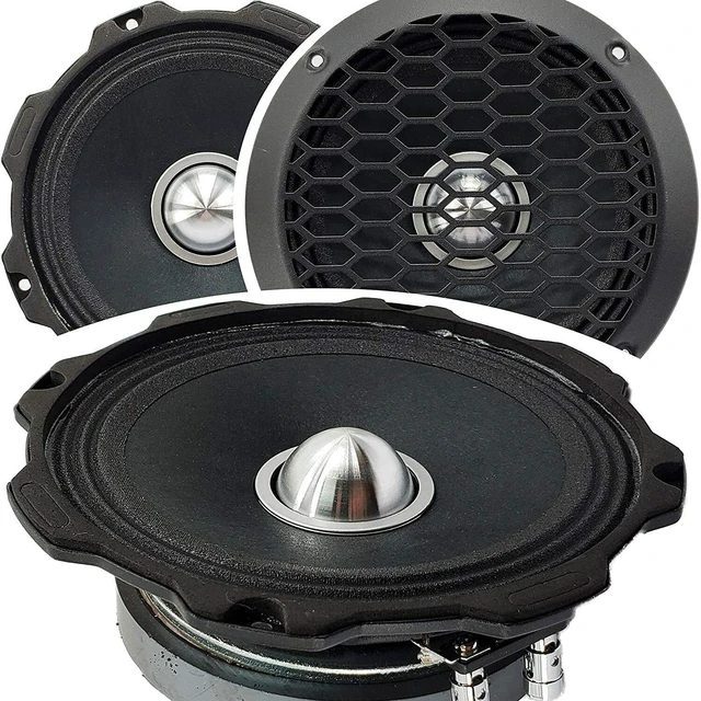 Alt view image 2 of 5 - Gravity WZ6G Warzone Series 6.5-Inch Coaxial Car Audio Speaker - 500W Max Power, 4-Ohm, 92 dB Sensitivity, Mid-Range Loudspeaker