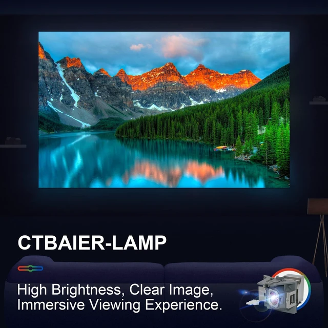 Alt view image 4 of 5 - CTBAIER 5J.JEE05.001 Replacement Projector Lamp with Housing for Benq HT2050 HT2150ST HT2050A HT3050 W1110 W1210ST W2000 W2000+ with Housing