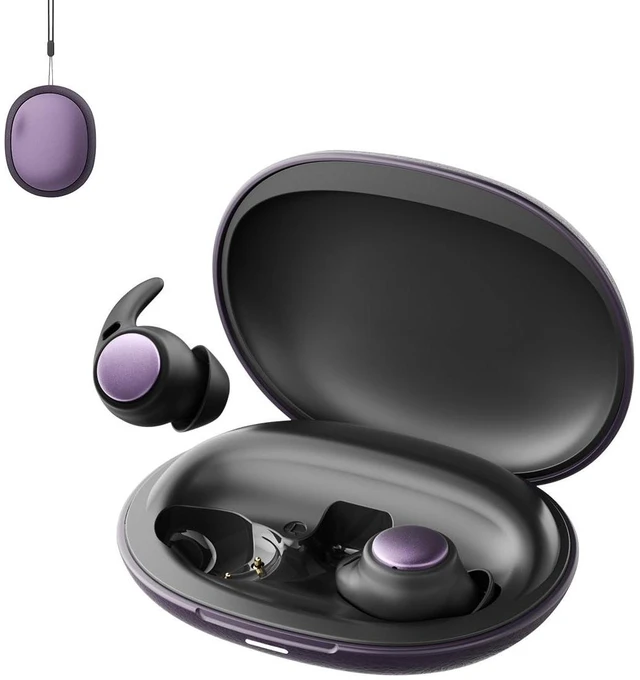 Main image of NE76 Sleep Earbuds Bluetooth 6.0 in Ear, AI Translation Headphones Real Time 164 Language, Mini Sleep Headphones Small Design for Side Sleepers for Travel Education Business Meeting (Purple)