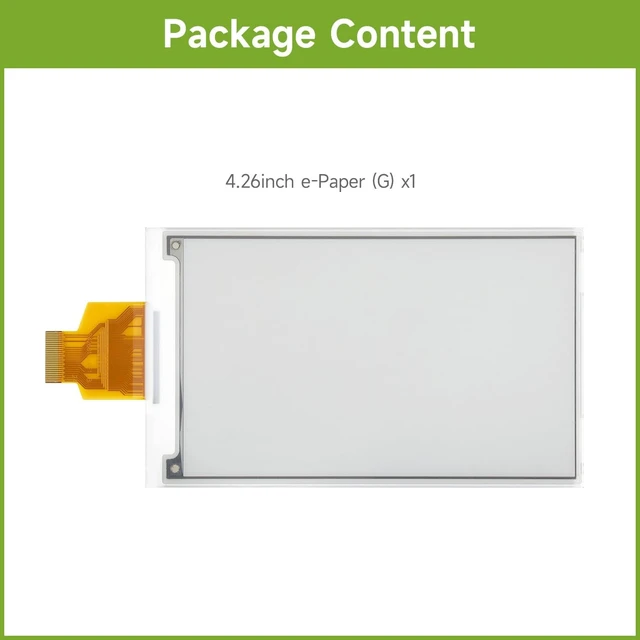 Alt view image 2 of 5 - Waveshare 4.26inch E-Paper Display (G), 800 480 Resolution, Red/Yellow/Black/White, SPI Communication Interface, Standard Raspberry Pi 40PIN GPIO Header