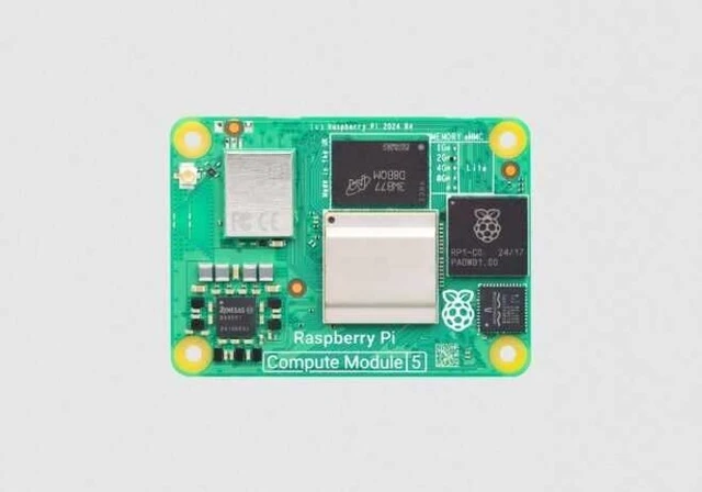 Alt view image 2 of 3 - Raspberry Pi Compute Module 5, CM5108064, 8GB LPDDR4 RAM, 64GB eMMC, Quad-Core ARM Cortex-A76 2.4GHz, Wi-Fi, Bluetooth 5.0