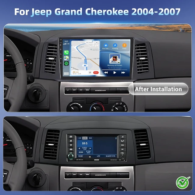 Alt view image 2 of 5 - 4+64G Android 15 Car Radio for Jeep Grand Cherokee 2004-2007