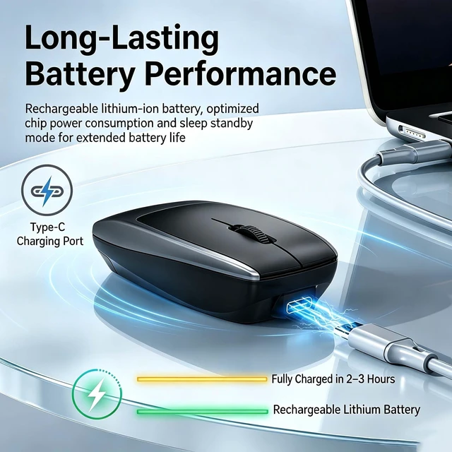 Alt view image 5 of 5 - 2-in-1 Mini Wireless Bluetooth Mouse & TF Card Reader(Up to 2TB),USB-C Rechargeable Silent Pocket-Sized 30g Compact Travel Finger Mice,for PC Laptop MacBook iPad Tablet,Office Trip Home Use-Gre