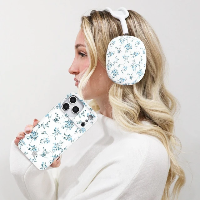 Alt view image 2 of 5 - VELVET CAVIAR Case Cover for AirPods Max 2 & 1 - Cute Protective Headphone Accesssories (French Blue Floral)