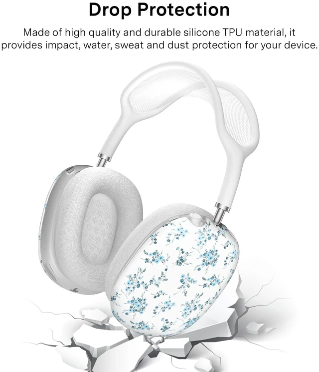 Alt view image 5 of 5 - VELVET CAVIAR Case Cover for AirPods Max 2 & 1 - Cute Protective Headphone Accesssories (French Blue Floral)