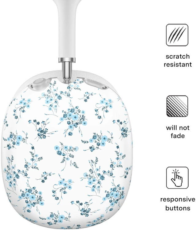 Alt view image 3 of 5 - VELVET CAVIAR Case Cover for AirPods Max 2 & 1 - Cute Protective Headphone Accesssories (French Blue Floral)