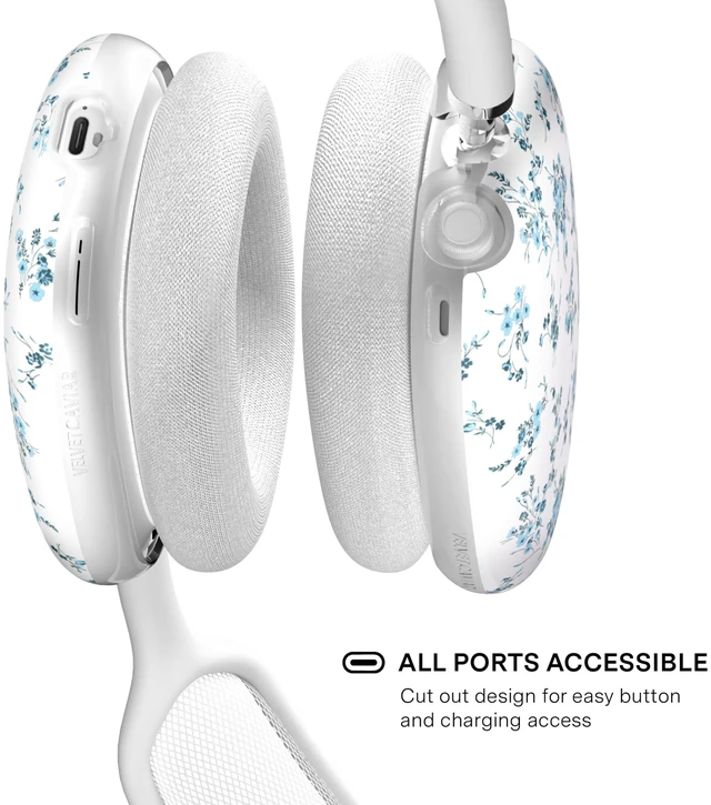 Alt view image 4 of 5 - VELVET CAVIAR Case Cover for AirPods Max 2 & 1 - Cute Protective Headphone Accesssories (French Blue Floral)