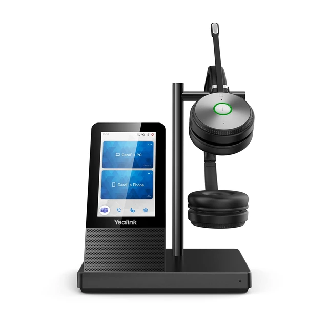 Alt view image 3 of 5 - Yealink WH66 Duo UC Wireless Noise Canceling Headset - Headset Works with USB Enabled Computers and Softphones and Also Connects to Desk Phones and Cell Phones with Built in Bluetooth