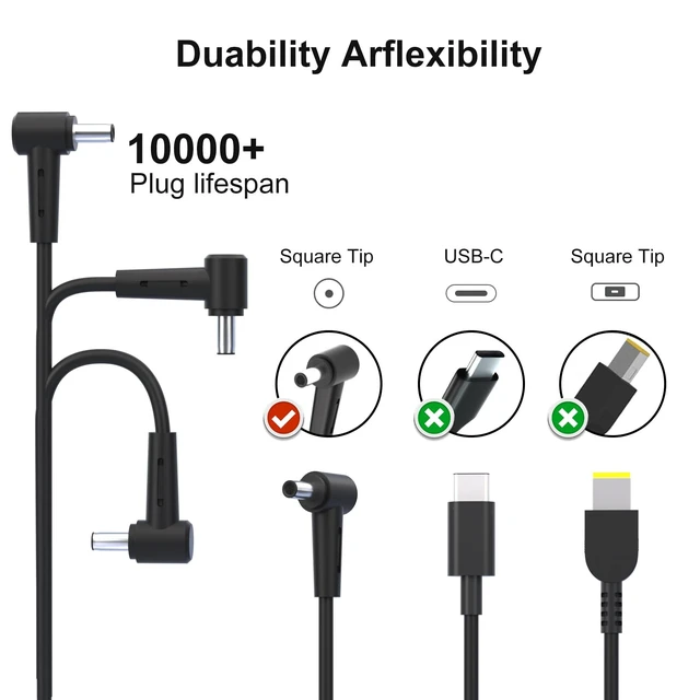 Alt view image 3 of 5 - 180W AC Power Adapter 6.0 x 3.7mm tip Laptop Charger for ASUS ROG Zephyrus