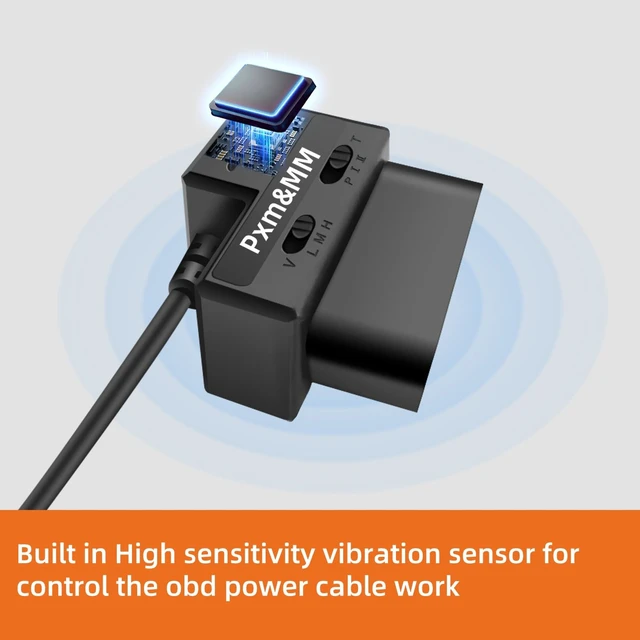 Alt view image 2 of 5 - for Garmin Dash Cam Constant Power Cable,OBD-II Adapter Cable with Two USB Ports for Car Charging,24/7 Power Supply Mode,Collision Detection Mode,Adjustable Battery Drain Shut-Off,Output 5V/3A