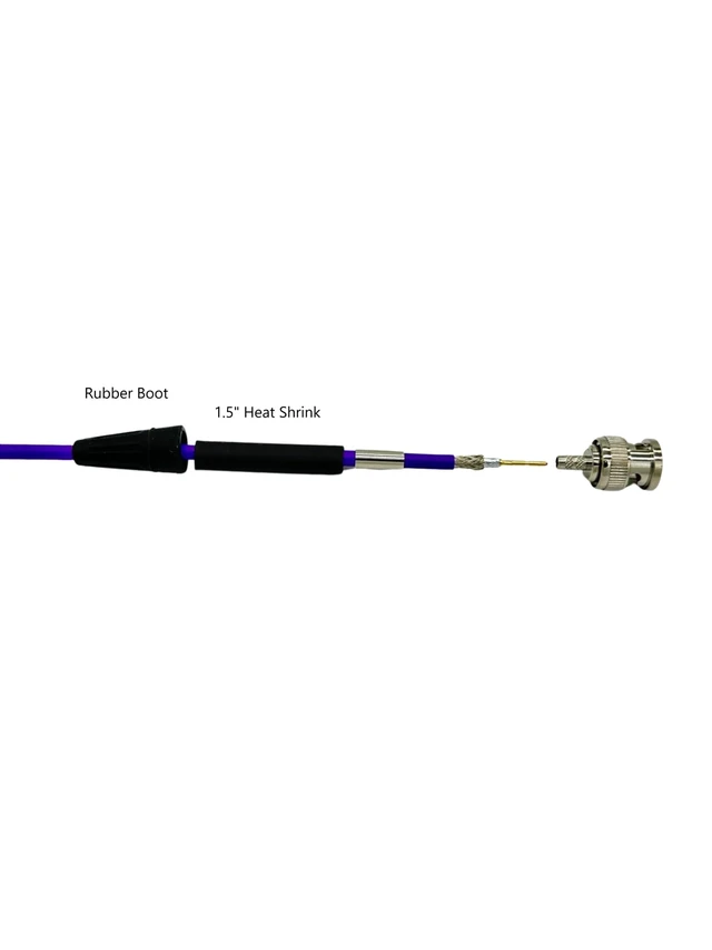 Alt view image 3 of 5 - Cable Evolution 12G-SDI BNC to BNC Broadcast Video Cable, 4855R Mini RG59, 2 FT, Blue