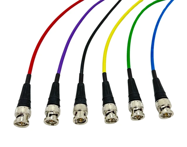 Alt view image 5 of 5 - Cable Evolution 12G-SDI BNC to BNC Broadcast Video Cable, 4855R Mini RG59, 2 FT, Blue