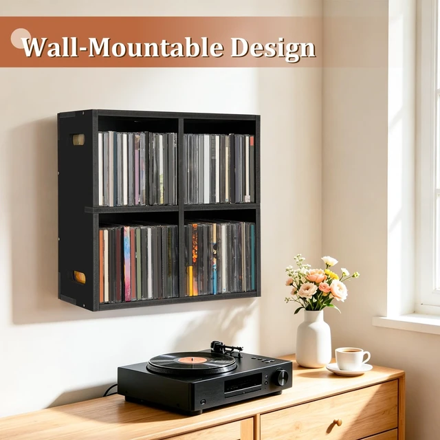 Alt view image 3 of 5 - Arkiya CD Holder Rack, Store up to 56 CDs Cases