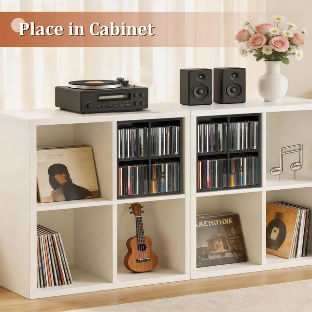 Alt view image 5 of 5 - Arkiya CD Holder Rack, Store up to 56 CDs Cases