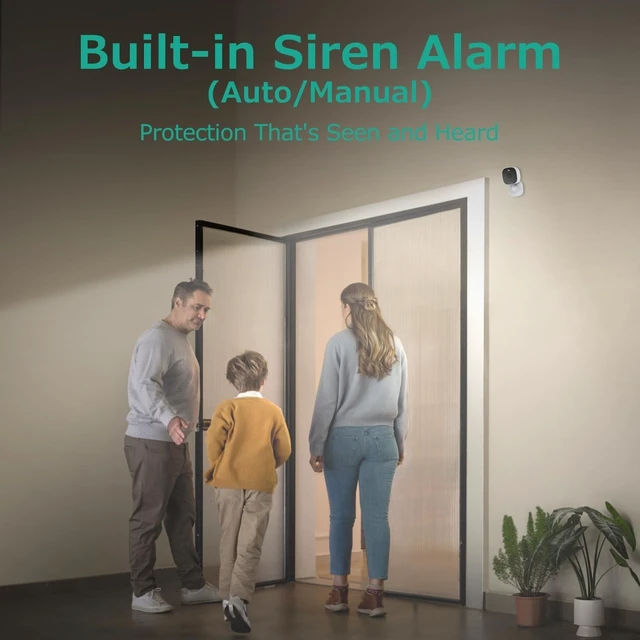 Alt view image 4 of 5 - 4MP Cameras for Home Security, Outdoor Security Camera, 2.4g/5g Outdoor Cameras for Home Security Indoor,House Cameras with Audio and Video, Plug and Play, Support 128G Card Storage(Not Included)