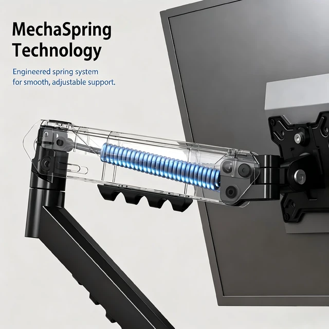 Alt view image 2 of 5 - Pivotix Single Monitor Arm Desk Mount, Mechanical Spring, 17-32 Inch, VESA
