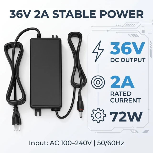 Alt view image 2 of 5 - 36V 2A Power Adapter for Govee Permanent Outdoor Lights 2