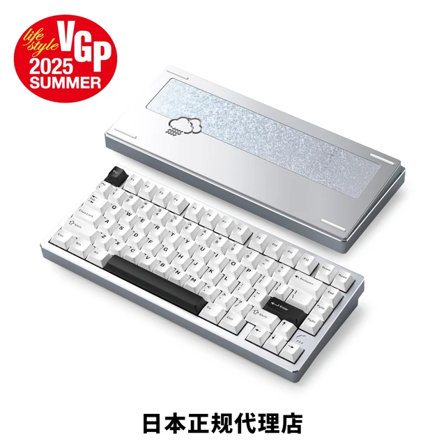 Alt view image 2 of 5 - KIBU WOBKEY Rainy75 75% Tri-Mode Mechanical Keyboard, CNC Aluminum Custom Wireless Keyboard, Hot Swappable, VIA Programmable, Cocoa Switch, RGB Backlit,BT/2.4G/Wired for Mac/Win(Pro Silver)