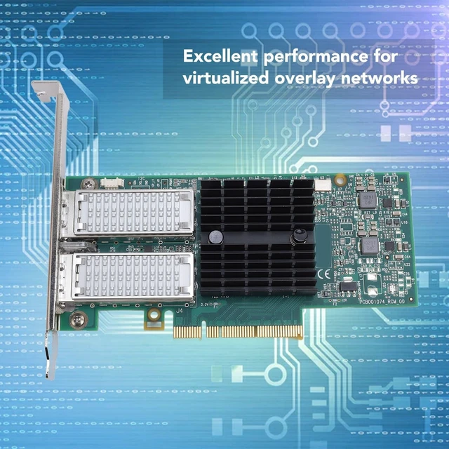Alt view image 2 of 5 - 40Gb PCIe Network Adapter, Dual QSFP Ports, PCIe 3.0 X8