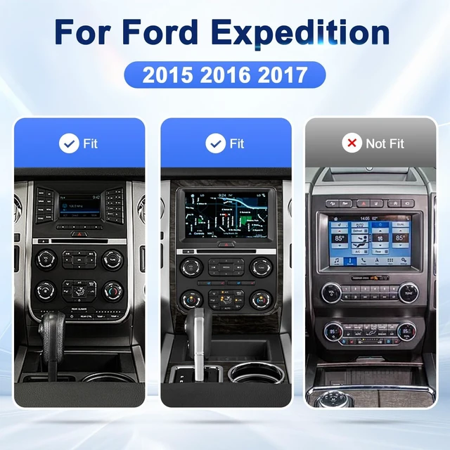 Alt view image 3 of 5 - CIGKTSEIN Qualcomm Radio for Ford Expedition 2015 2016 2017, 8-Core 4+64GB Android Upgrade Stereo with 4G LTE Wireless Carplay Android Auto, 12.1'' T-Style Screen with GPS SWC AM/FM Backup Came