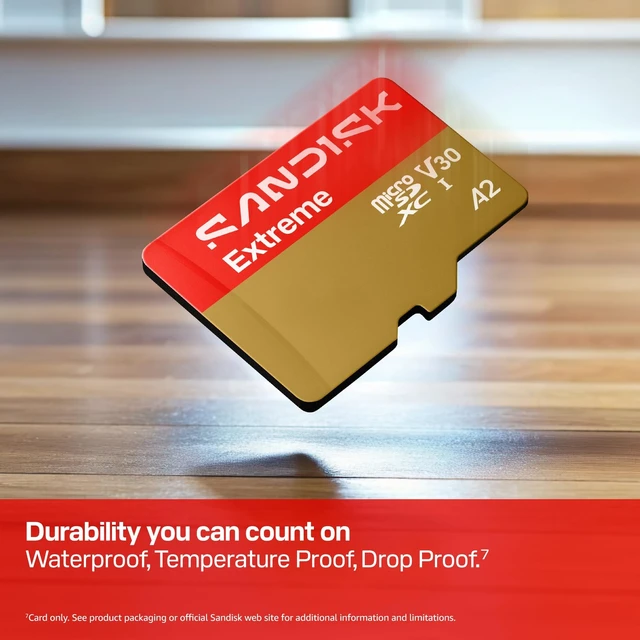 Alt view image 5 of 5 - SanDisk 64GB Extreme microSD UHS-I Card, Up to 170MB/s Read and 80MB/s Write, 5.3K Video, 4K UHD, High-Performance for Action Cams, Drones, Android Devices, SDSQXH9-064G-GZ6MA