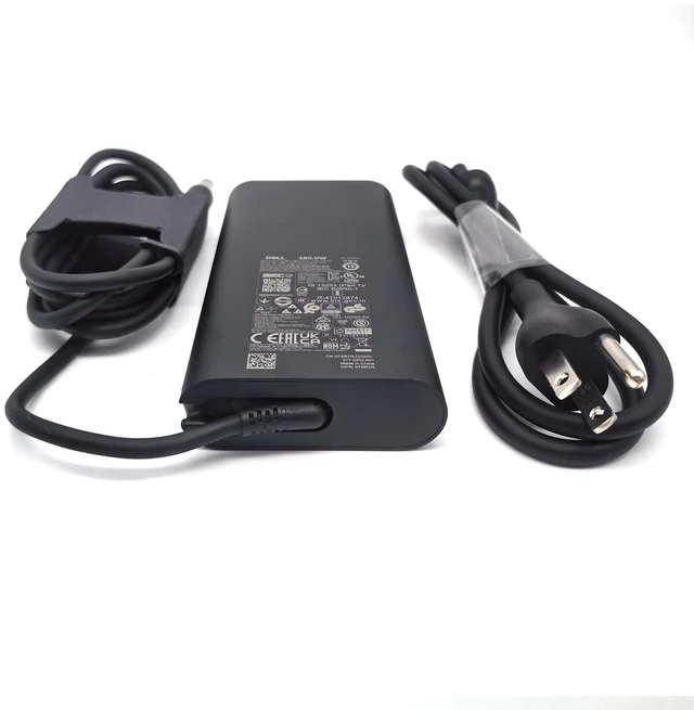 Main image of Dell 180W Barrel 7.4mm GAN Laptop Charger Round tip 19.5V 9.23A 010KFT 0TXR1N 0D6JHG, Black