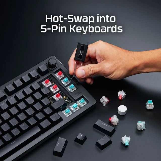 Alt view image 2 of 5 - HyperX Linear Switches PC, 5-pin, Pre-lubed, Half-wall stem, 1.8mm Travel Actuation