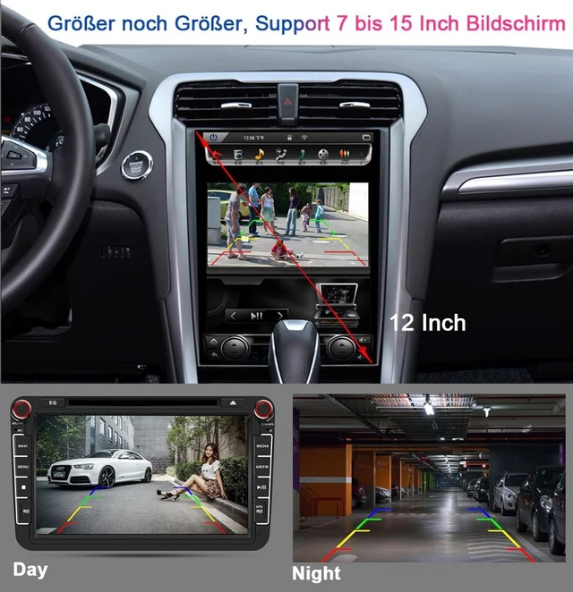 Alt view image 4 of 5 - Car Rear View License Plate Reversing Camera Backup Camera Replacement for VW Beetle Passat CC Polo Golf Scirocco Phaeton Seat Leon Skoda Superb Kombi LUPP