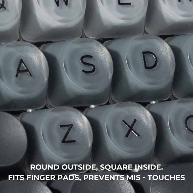 Alt view image 3 of 5 - OHY PBT Keycaps, XVX Grey Jelly HOA Profile Key Cap, 132Key Cute Custom Keycaps for Mechanical Keyboards with Cherry/Gateron MX Switches^^ Fog Grey(ONLY KEYCAPS)
