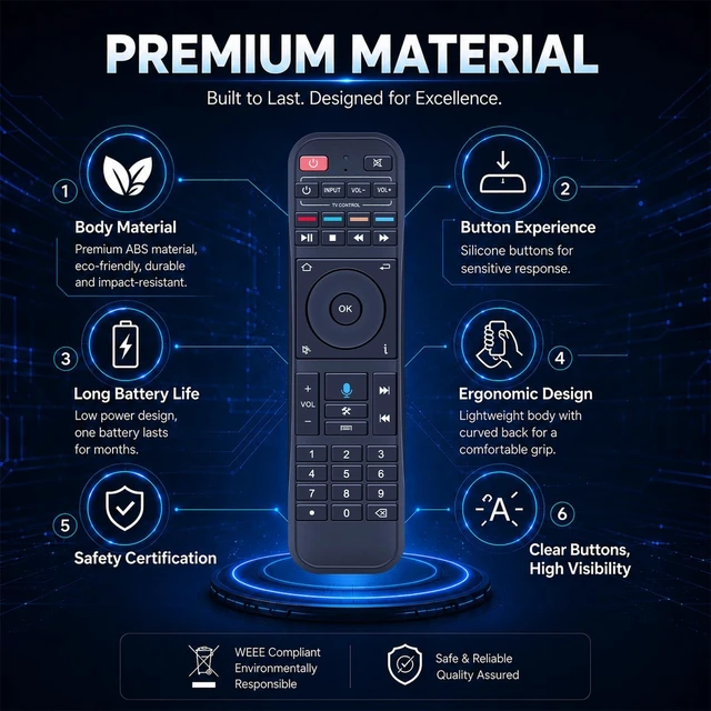 Alt view image 4 of 5 - Replacement Remote Control for TV Box