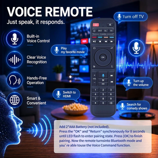 Alt view image 3 of 5 - Replacement Remote Control for TV Box