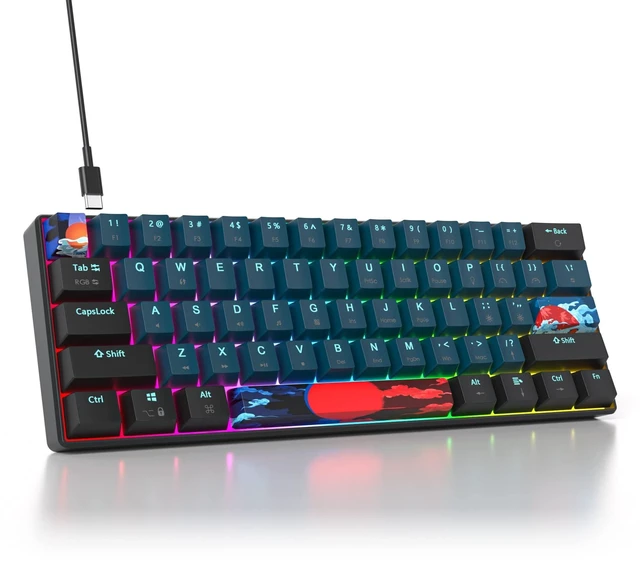 Main image of Vumilstek 60% Mechanical Keyboard Wired Linear Red Switch RGB Backlight