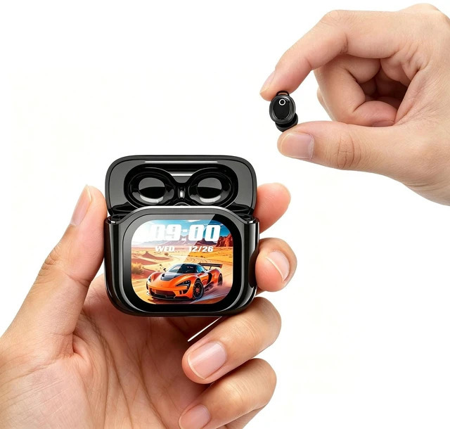 Main image of Xmenha Mini Invisible Small Earbuds Wireless Bluetooth with Touch Screen Case, Tiny Smallest Micro Low Profile Sleep Discreet Hidden Earbuds Headphones Ear Buds for Work Sleeping Small Ear Cana