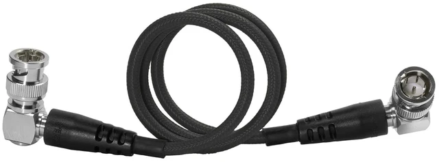Main image of KONDOR BLUE ^^ 22" 12G SDI Cable with Straight to Right-Angle Connectors for 4K 60p Camera Monitors and Transmitters ^^ High-Speed, 4K 60P,and 8K 30P Video formats ^^ Black