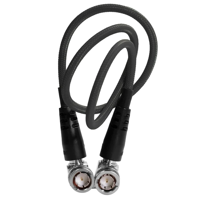 Alt view image 3 of 3 - KONDOR BLUE ^^ 22" 12G SDI Cable with Straight to Right-Angle Connectors for 4K 60p Camera Monitors and Transmitters ^^ High-Speed, 4K 60P,and 8K 30P Video formats ^^ Black