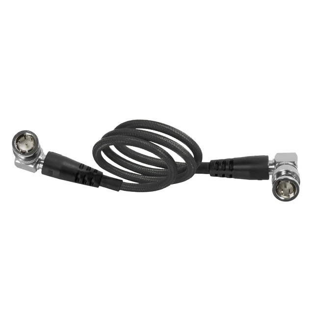 Alt view image 2 of 3 - KONDOR BLUE ^^ 22" 12G SDI Cable with Straight to Right-Angle Connectors for 4K 60p Camera Monitors and Transmitters ^^ High-Speed, 4K 60P,and 8K 30P Video formats ^^ Black