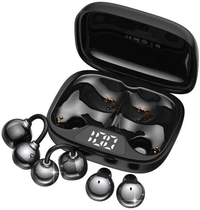 Main image of FADCAMELOS 2-in-1 Wireless Earbuds Set, Open-Ear Clip & Mini Sleep Headphones, 36H Battery, Bass Sound, Ultra Comfortable, IPX5 Waterproof, Stylish for Work/Sport/Sleep
