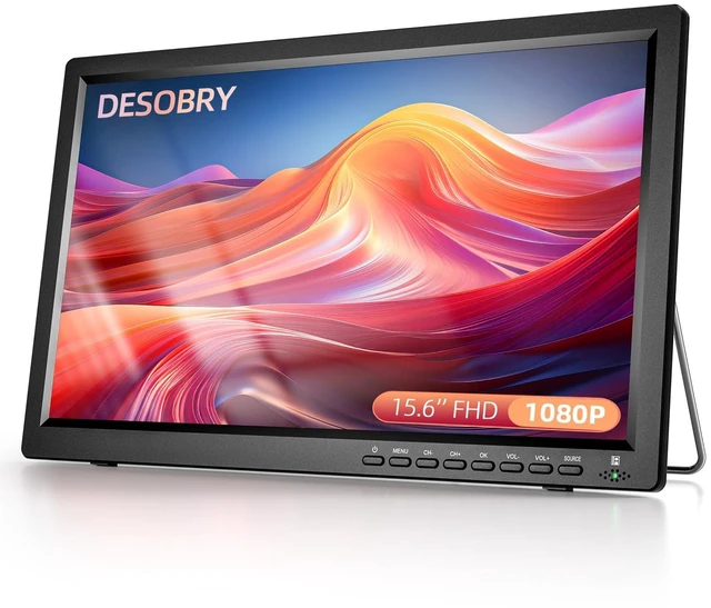 Main image of Desobry 15.6-Inch Portable TV, Small TV with 1080P ATSC Tuner, 3000mAh