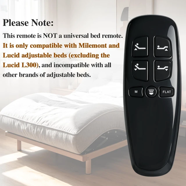 Alt view image 3 of 5 - Adjustable Bed Wireless Remote Richmat HJH13D Hand Control Replacement