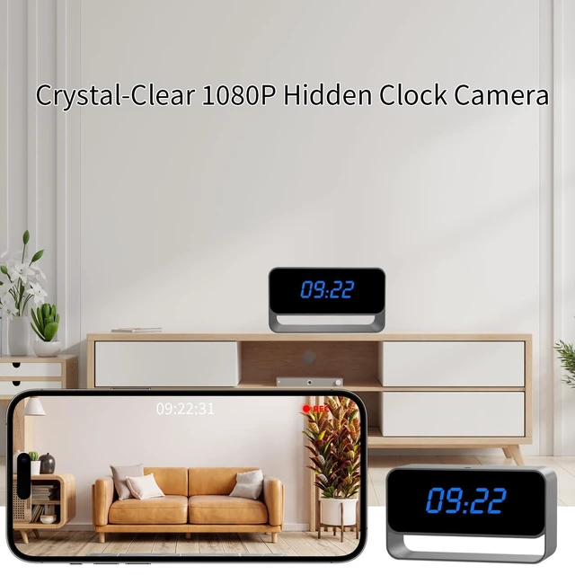 Alt view image 2 of 5 - DuboCam Hidden Camera Clock Mini Wireless Nanny Cam