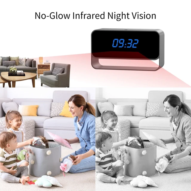 Alt view image 3 of 5 - DuboCam Hidden Camera Clock Mini Wireless Nanny Cam