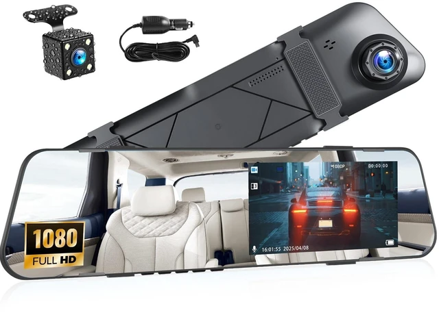 Main image of 4.5 Inch Mirror Dash Cam Front and Rear, 1080P Rear View Mirror Backup Camera for Cars, Dual Lens Dashcam Mirror with Loop Recording, 150 Wide Angle, Parking Assistance, Night Vision