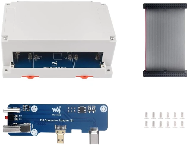 Main image of Waveshare Isolated RS232 / RS485 / CAN/CAN FD Expansion Board, Compatible with Raspberry Pi 5/ 4B, expands 2X RS485 + 1x RS232+ 1x CAN FD + 1x CAN, Extending NVME, ETH, USB, and 4G/5G, etc